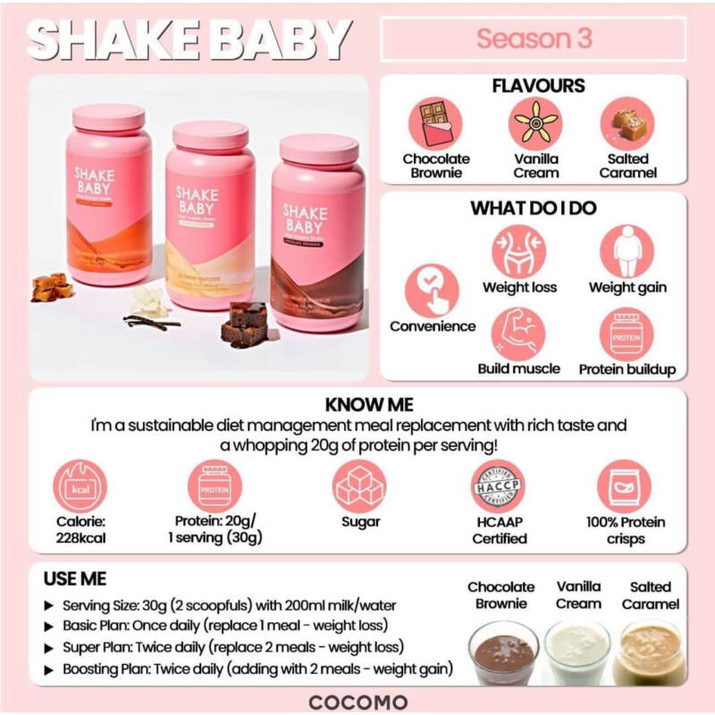 Shake Baby Protein Diet 750 g. #Salted Caramel Flavor