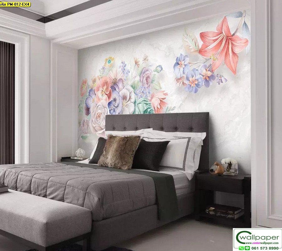 วอลเปเปอร์สั่งพิมพ์ลายดอกไม้ PM-012