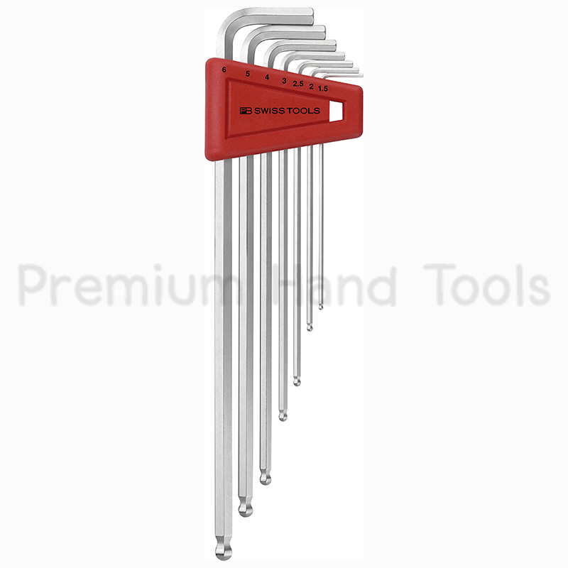 PB Swiss Tools PB 212LH-6 ประแจหกเหลี่ยมชุด หัวบอล ยาว เบอร์ 1.5-6 มิล 7 ตัวชุด