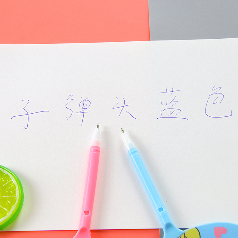 🌈🌸ปากกาพัดลูกลื่นรูปทรง🌸🌈ลายเด็กน้อยหลากสี ไส้สีน้ำเงิน 0.5 ราคา 3 บาท/ด้าม✅พร้อมส่ง Ohwowshop ปากกา เครื่องเขียน ลูกลื่น