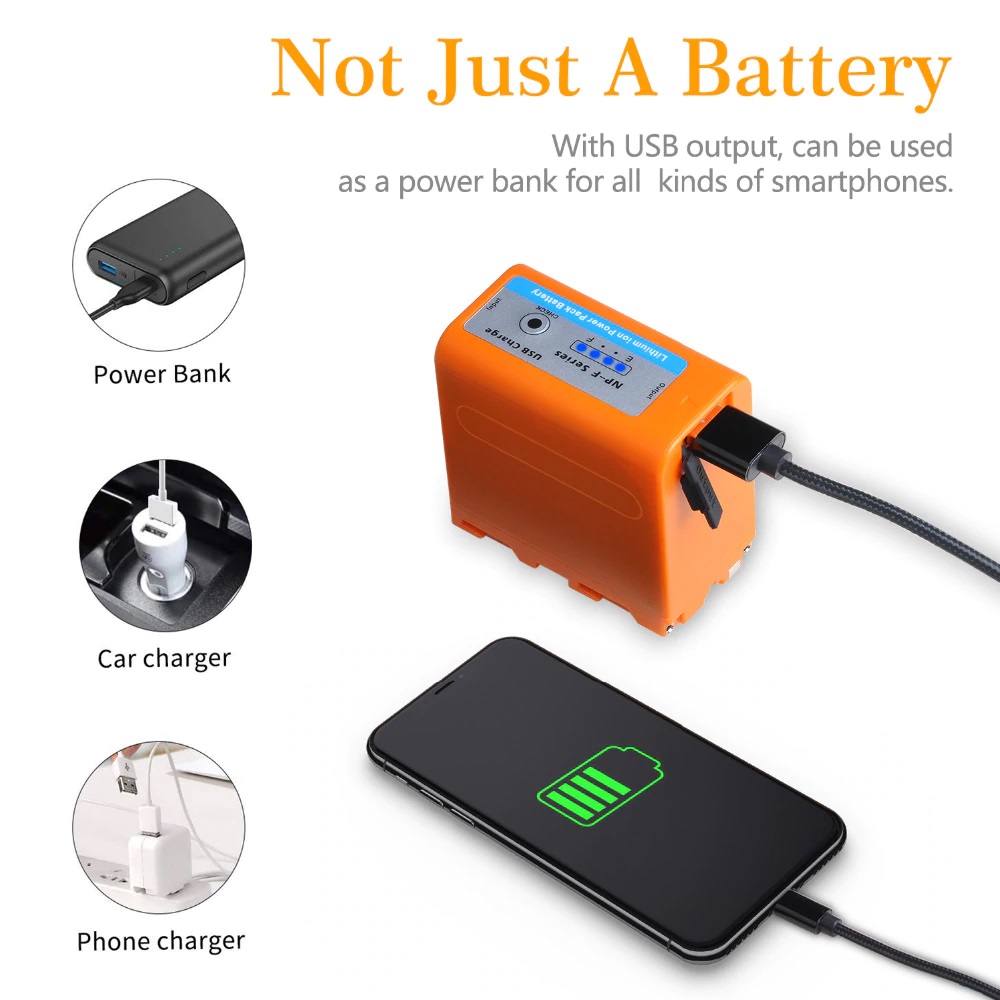 (รุ่นใหม่) แบตเตอรี่ NP-F970 NP-F960 สำหรับ Sony F970 F960 F950 F770 F750 F330 F550 F570 ไฟ LED YN-300 YN-600 MC1500C