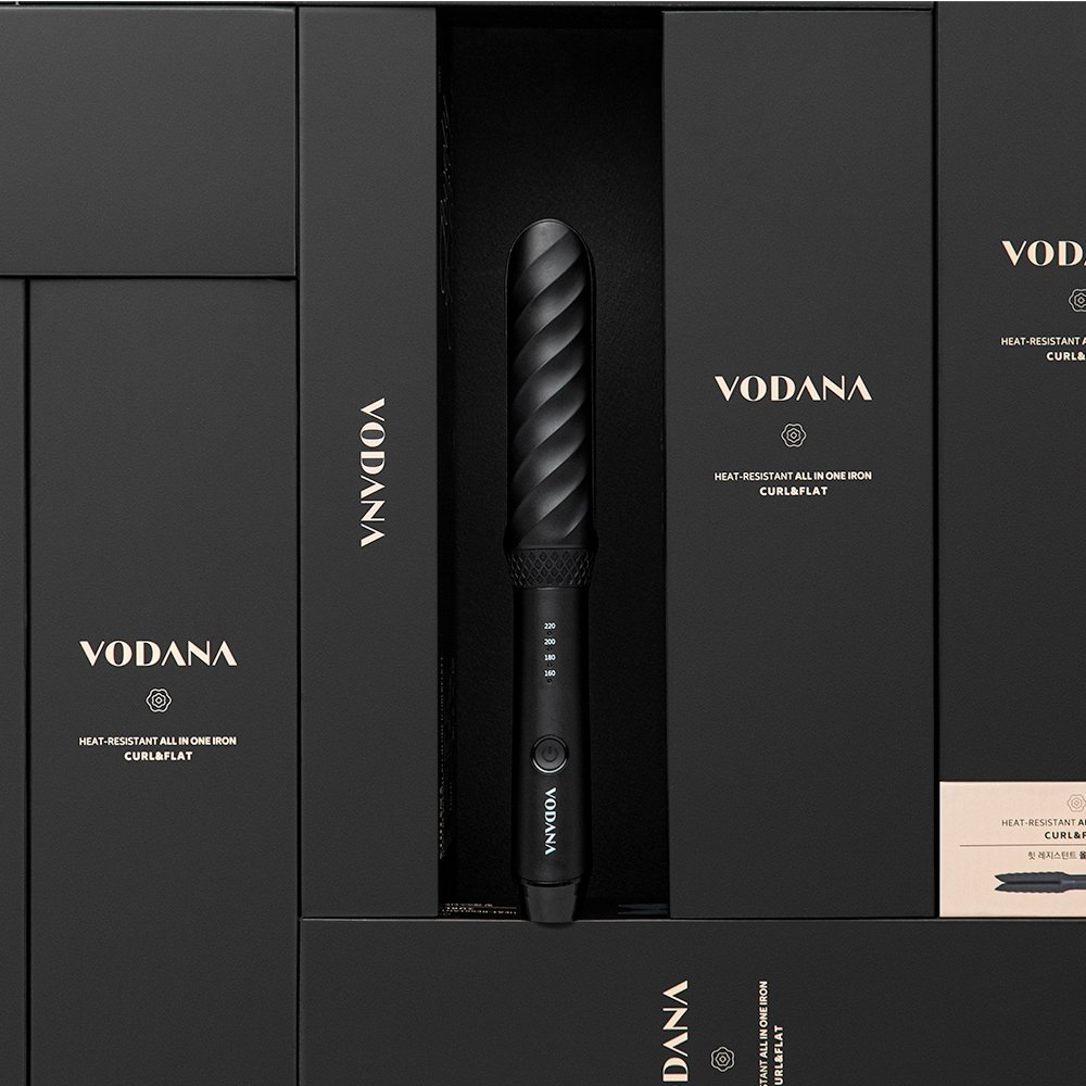 Vodana Heat-Resistant All in One Iron Curl & Flat