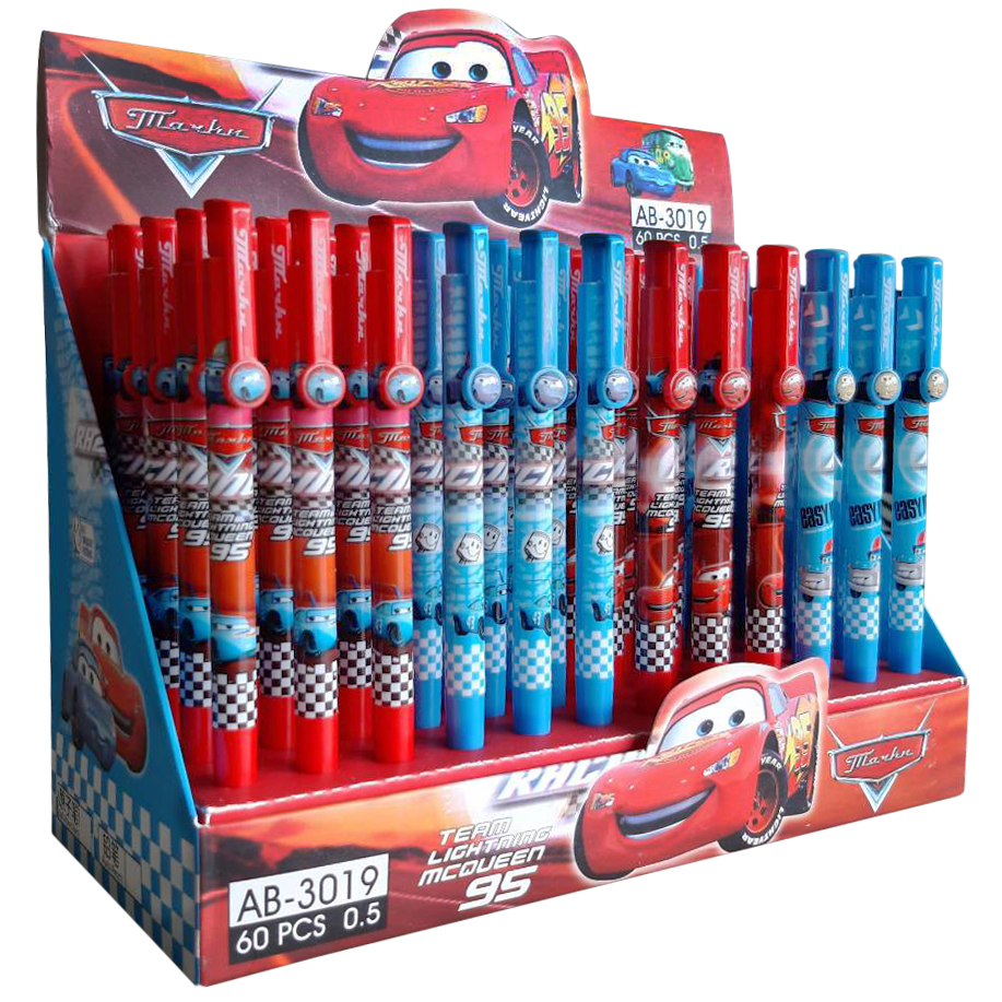 ปากกากดแฟนซี ซีรีส์ แมกควีน ไส้สีน้ำเงิน หัวเล็ก 0.5 ด้ามละ 9 บาท สุ่มลาย 📦ยกกล่อง 60 ด้าม✔️พร้อมส่ง เครื่องเขียน