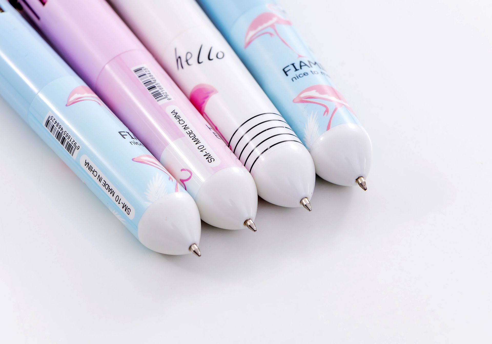 ปากกา 10สี นกฟลามิงโก ชิ้นละ 11 บาท ✔️พร้อมส่ง (🎲สุ่มลาย) Ohwowshop