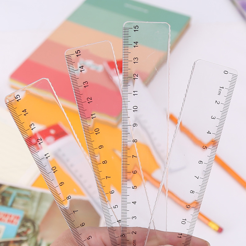 ⭐ไม้บรรทัดใส⭐📏Ruler 15,30 cm✔️ พร้อมส่งในไทย ไม้บรรทัด เครื่องเขียน พลาสติก ของขวัญ ของชำร่วย