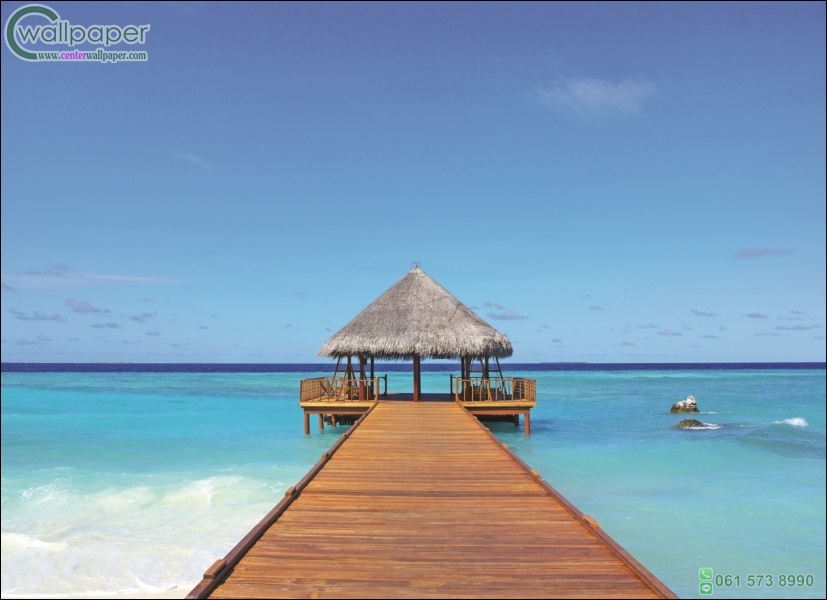 ภาพศาลาชายหาด หมู่เกาะมัลดีฟ