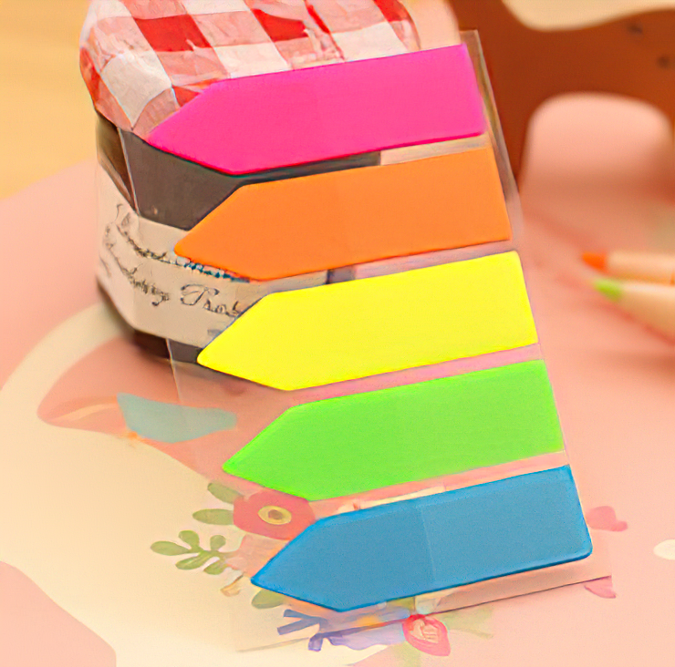 กระดาษบันทึกแถบสี 5x7.5 ( 1ชิ้นมี 50แผ่นโดยประมาณ ) ชิ้นละ 6 บาท ✔️พร้อมส่ง Ohwowshop