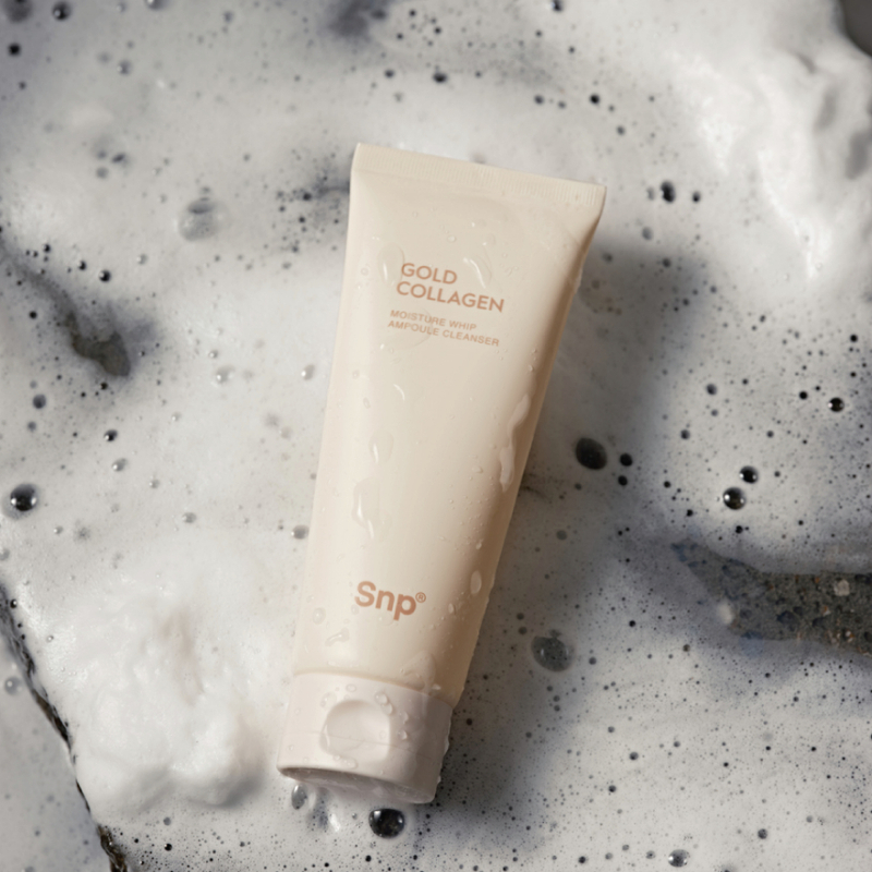 SNP Gold Collagen Moisture Whip Ampoule Cleanser 150 ml.