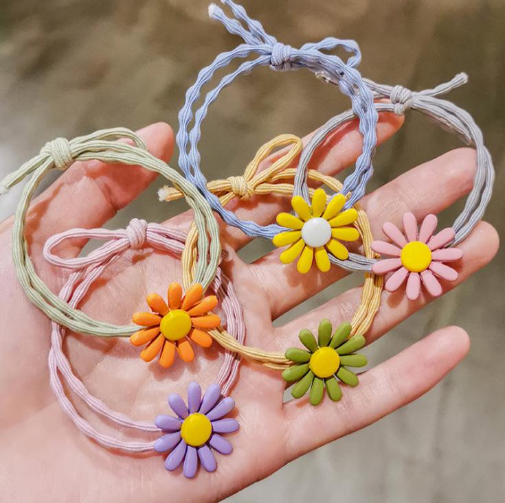 🔥 ยางยืดรัดผมดอกเดซี่ ชิ้นละ 2 บาท ✔️พร้อมส่ง Ohwowshop หนังยางรัดผมเกาหลี ยางรัดผมไสต์เกาหลี (Z21)