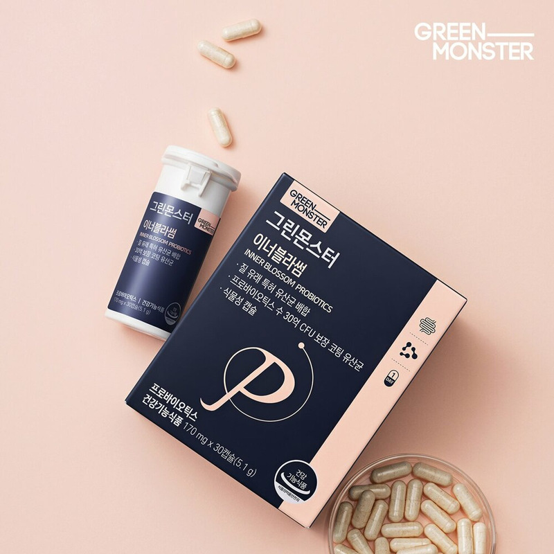 Green Monster Inner Blossom Probiotics 30 เม็ด