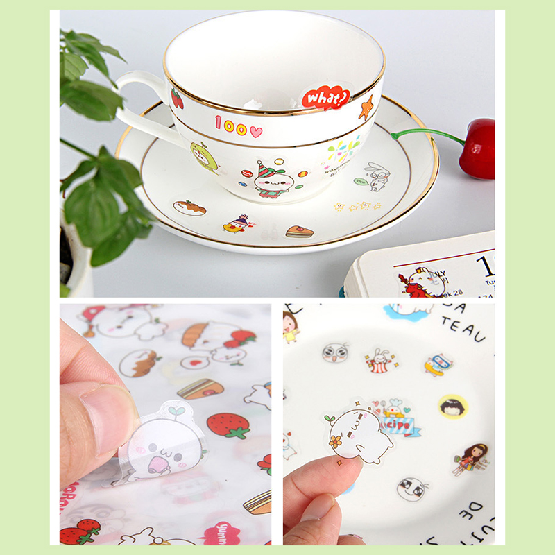 [ยกแพ็ค 6 ชิ้น]🎀สติกเกอร์ลายการ์ตูนSo Cute แบบกระดาษน่ารักสุดใจ💖ติดไดอารี่ ตกแต่งแพลนเนอร์ ของสะสมพาสเทล พร้อมส่งจุกๆ