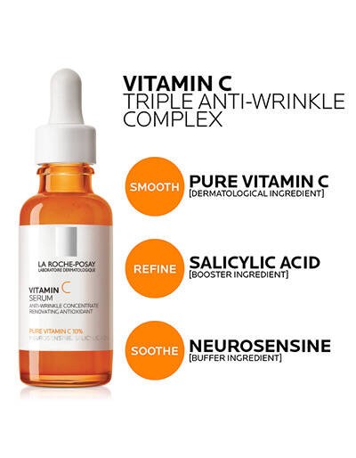 La Roche-Posay Pure Vitamin C10 Serum 10 ml. (ขนาดทดลอง)