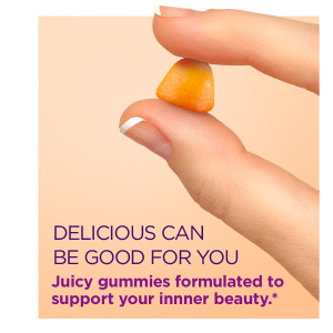 Nature's Bounty Optimal Solutions Hair Skin & Nails with Biotin and Collagen #Tropical Citrus Flavored 80 Gummies