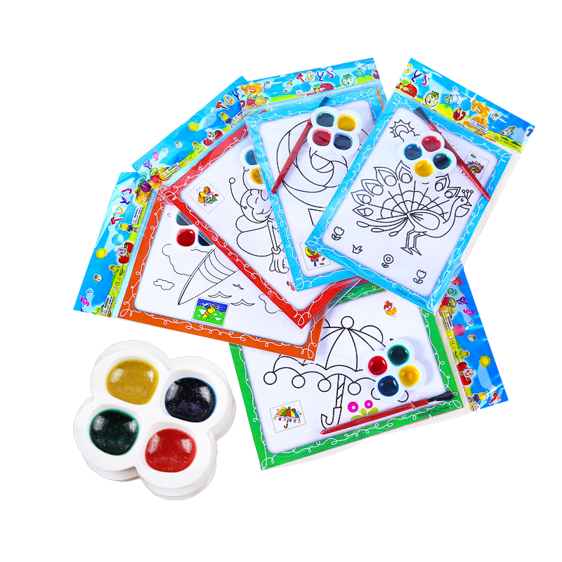 🌈🎄แผ่นภาพระบายสี 2 ด้าน🎄🌈เสริมทักษะ พร้อมถาดสี 9x12cm📌สินค้าสุ่มคละลาย ราคาะ 4 บาท✔️พร้อมส่ง Ohwowshop ของเล่น วาดภาพ งานศิลปะ