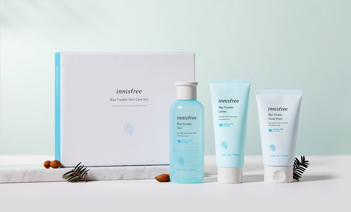 Innisfree Bija Trouble Skincare Set 3 Items