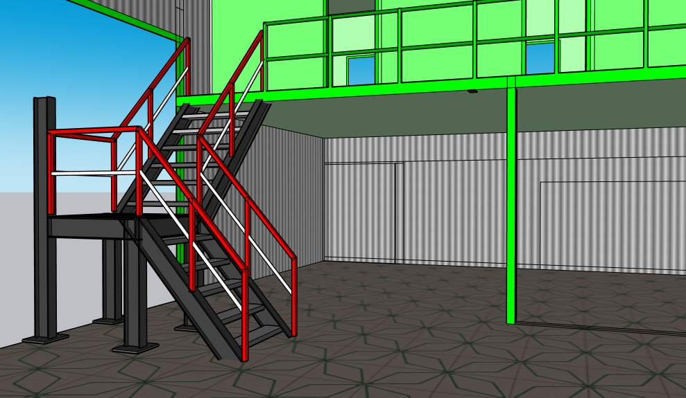 แบบก่อสร้างโกดังเก็บไม้ ออฟฟิศ และบ้านพักคนงานขนาดHW-H (23 x 18 x 7.9)