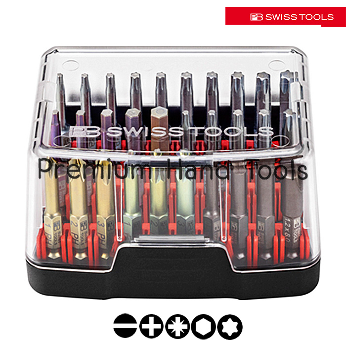 ชุดดอกไขควง PB Swiss Tools แกนยาว *NEW DESIGN* รุ่น PB E6 990/995 รวมดอกไขควง 30 แบบ