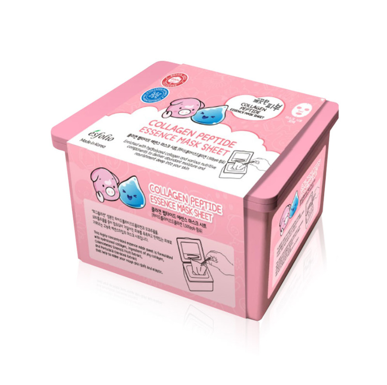 Esfolio Pure Skin Collagen Hyaluronic Acid Essence Mask Sheet 400 ml. x 30 Sheets