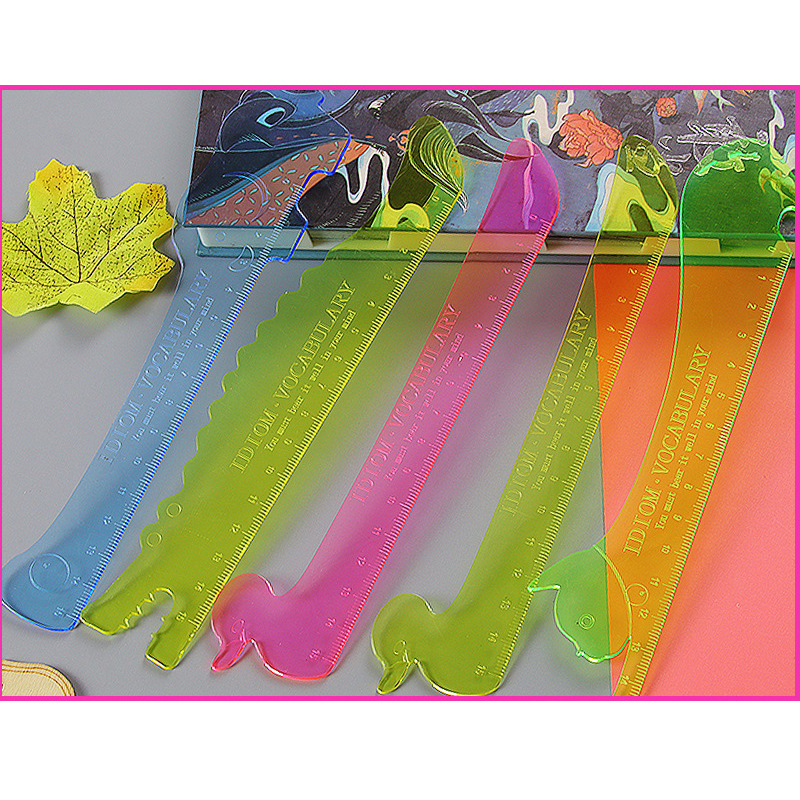 🌈📏ไม้บรรทัด 15cm แบบใส Animal🐱🌈Ruler📌เลือกแบบคละสี✅พร้อมส่งในไทย ไม้บรรทัดพลาสติก เครื่องเขียน