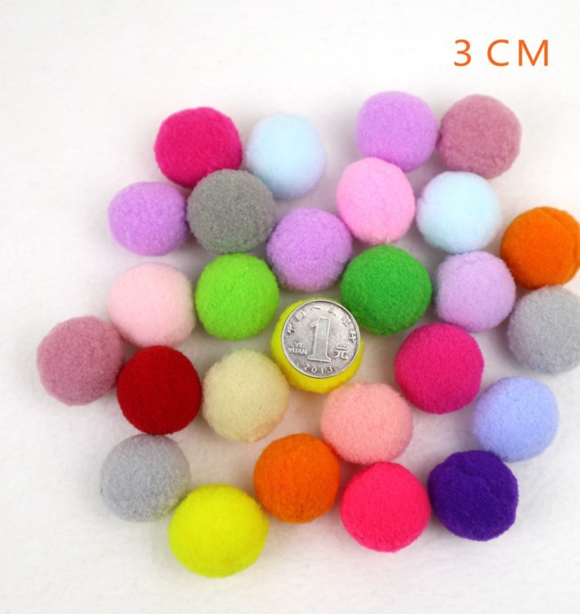 ปอมปอม ขนสุดนุ่ม คละสี 3cm ชิ้นละ 1 บาท ✔️พร้อมส่ง Ohwowshop ลูกบอล บอลขน ปอมปอมบอล ปอมปอมห้อยกระเป๋า