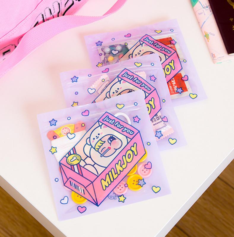 🌈ถุงเก็บอุปกรณ์ลายการ์ตูน 13.5x13.5 cm ชิ้นละ 2 บาท 📌เลือกแบบสินค้าได้ ✔️พร้อมส่ง Ohwowshop ถุง เก็บของ พลาสติก