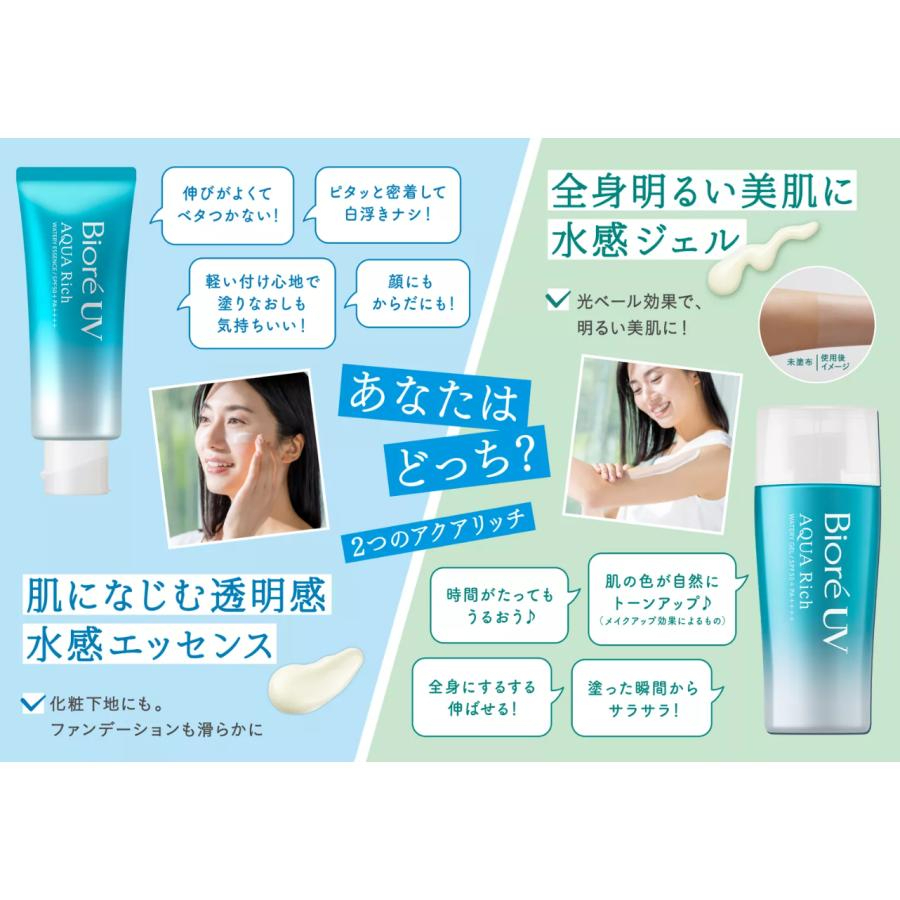 NEW 2023 ! Biore Aqua Rich Watery Gel SPF50+ PA++++ 70 ml.