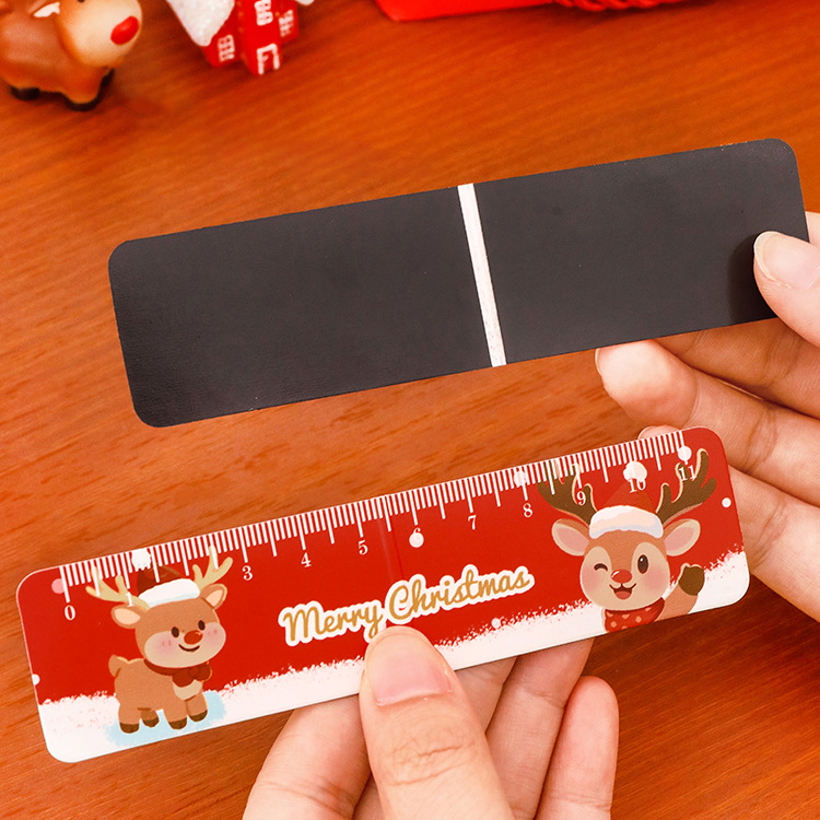 🎄📏ไม้บรรทัดพับแม่เหล็กคริสต์มาส⛄11ซม. ลายน่ารักใช้งานสะดวก เหมาะเป็นของขวัญปีใหม่ 🎁✨Merry Christmas