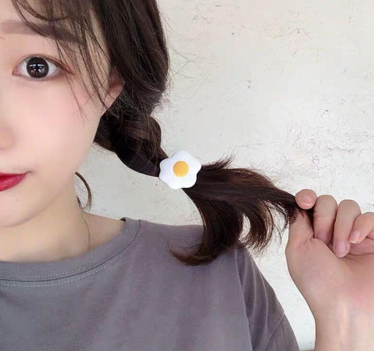 ⭐ยางยืดรัดผมไข่ดาวพลาสติก ชิ้นละ 2 บาท ✔️พร้อมส่ง Ohwowshop หนังยางรัดผมเกาหลี ยางรัดผมไสต์เกาหลี