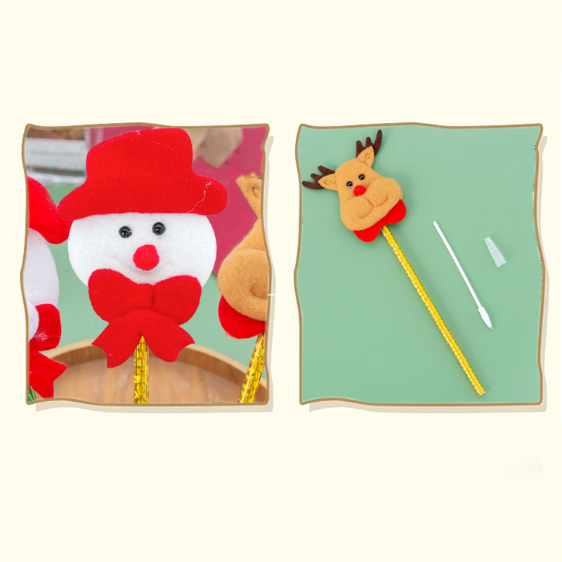 🎄⭐ปากกาลูกลื่น⭐🧸ตุ๊กตาคริสต์มาส🔵ไส้สีน้ำเงิน 0.7📌เลือกลาย ด้าม 7 บาท✔️พร้อมส่ง Ohwowshop ปากกาลายการ์ตูน ปากกาลูกลื่น