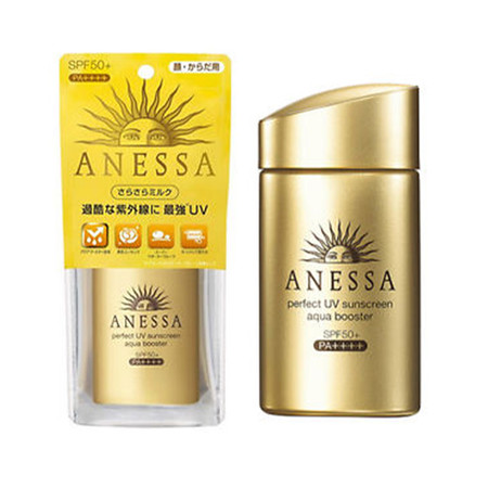 Shiseido Anessa Perfect UV Sunscreen Aqua Booster SPF50+ PA++++ 60 ml. สีทองสำหรับผิวมัน
