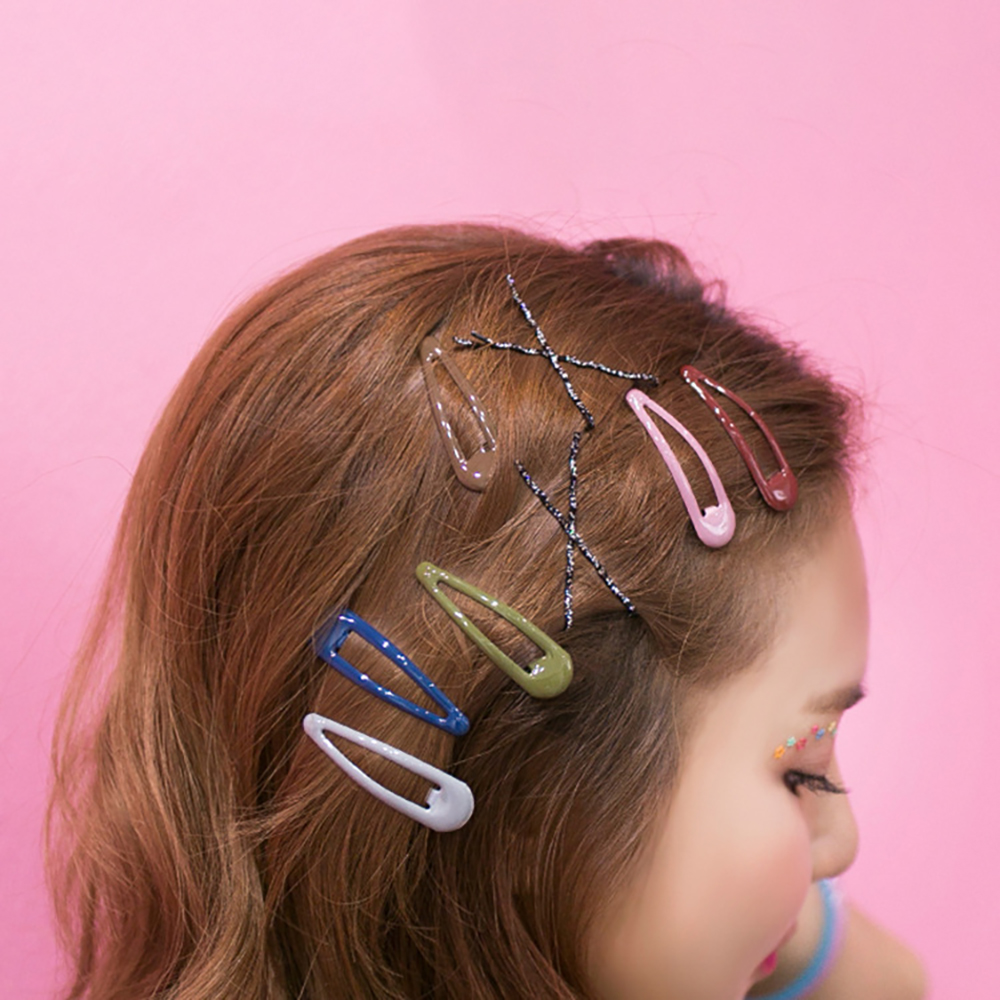 🌈กิ๊บติดผม🌈รูปหยดน้ำ หลากสี 6x1.5cm หลากสี📌เลือกสี ราคาชิ้นละ 4 บาท✅พร้อมส่ง Ohwowshop สีพาสเทล สไตล์เกาหลี กิ๊บ