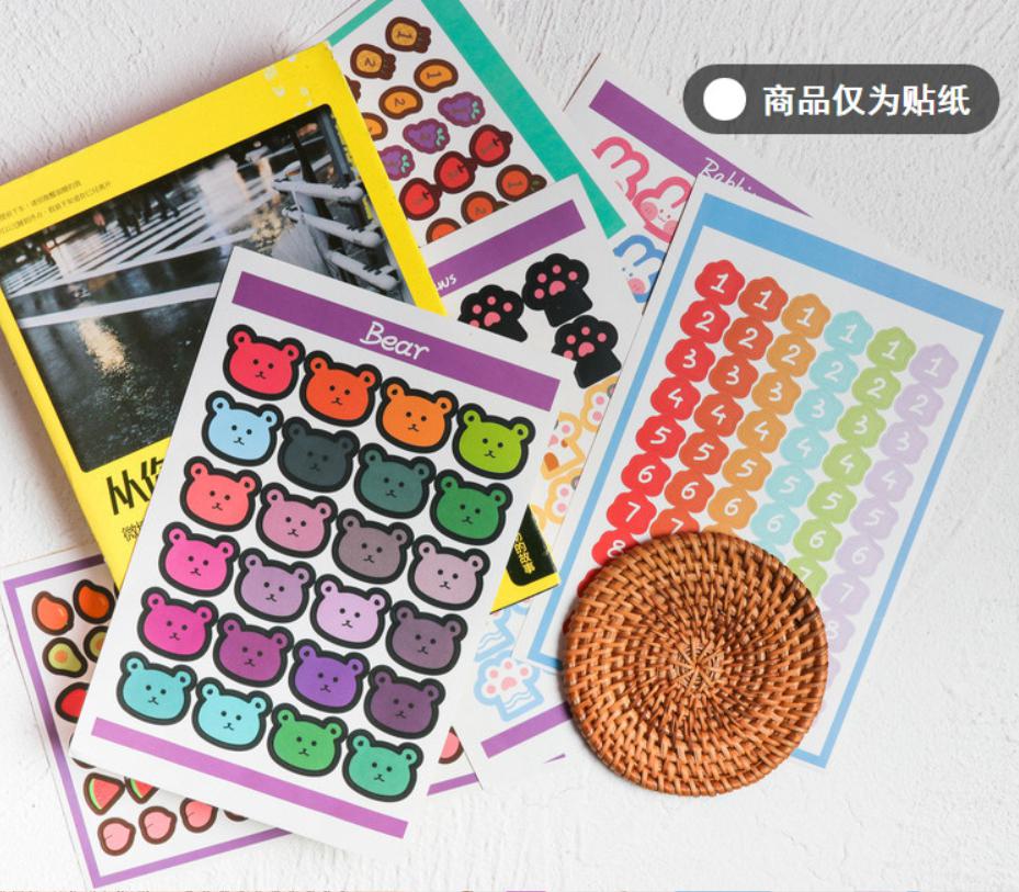 💖📷สติกเกอร์ลายการ์ตูนหลากสี IQ ชิ้นละ 4 บาท📌เลือกแบบได้ ✔️ohwowsitthiphum สติ๊กเกอร์ stickers เครื่องเขียน ไดคัท