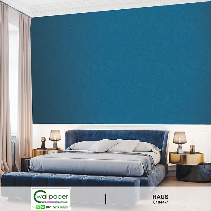วอลเปเปอร์หน้ากว้างสีน้ำเงิน No.61044-7