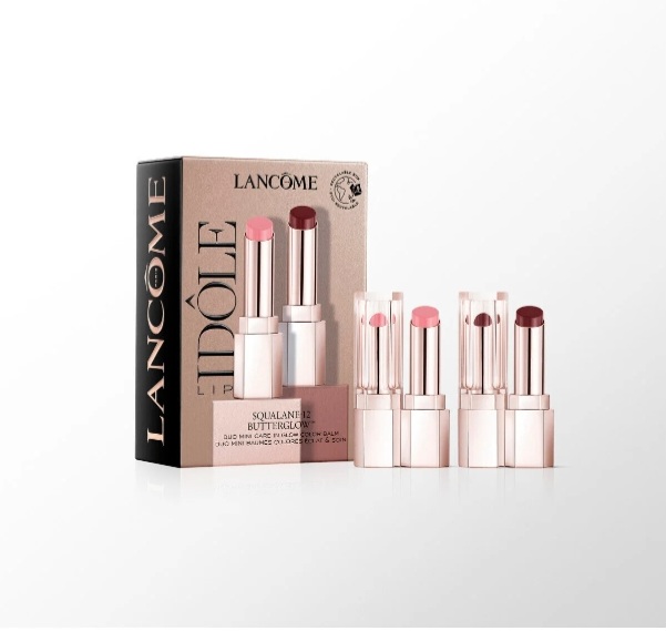 Lancome Idole Butterglow Mini Lip Balm Duo 0.8 g. * 2 #10 Keep It Glow / #60 Million-Dollar Berry