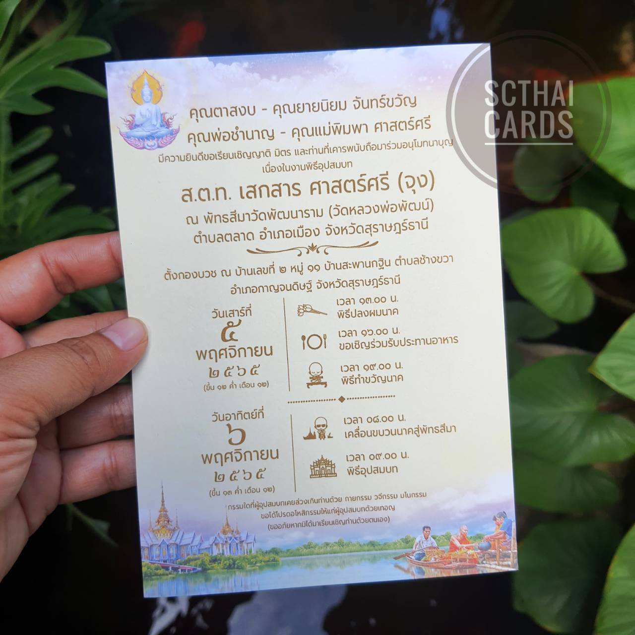3455 การ์ดเดี่ยว ขนาด 5x7 นิ้ว
