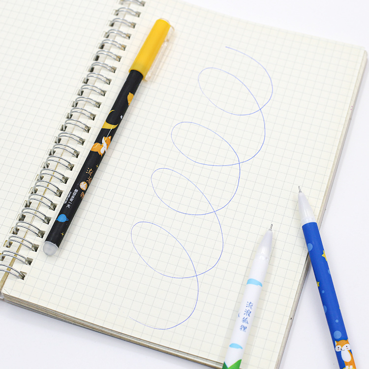 ⭐ปากกาลบได้⭐🌈supper cartoon ไส้สีน้ำเงิน 0.5mm 📌คละลายตามแบบ ด้ามละ 4-5บาท✔️พร้อมส่งOhwowshop ลบได้ เครื่องเขียน
