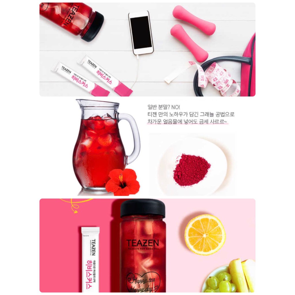 Teazen Hibiscus Water Mix 1.8 g. x 10 ซอง