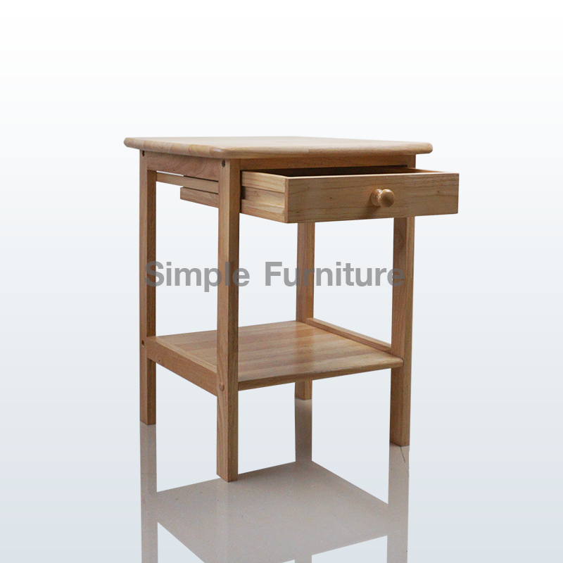 Simple Furniture ชั้นวางของห้องนั่งเล่น ห้องนอน ไม้ยางพารา ความสูง 56 เซนติเมตร มีลิ้นชัก
