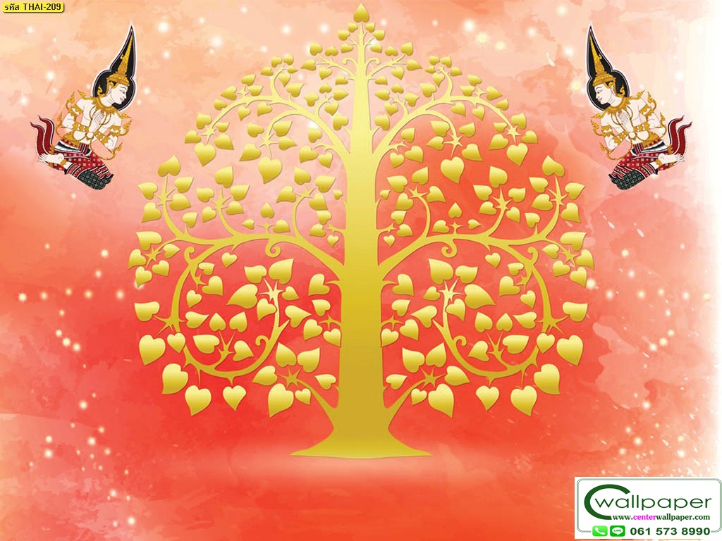 วอลเปเปอร์ลายต้นโพธิ์ THAI-209