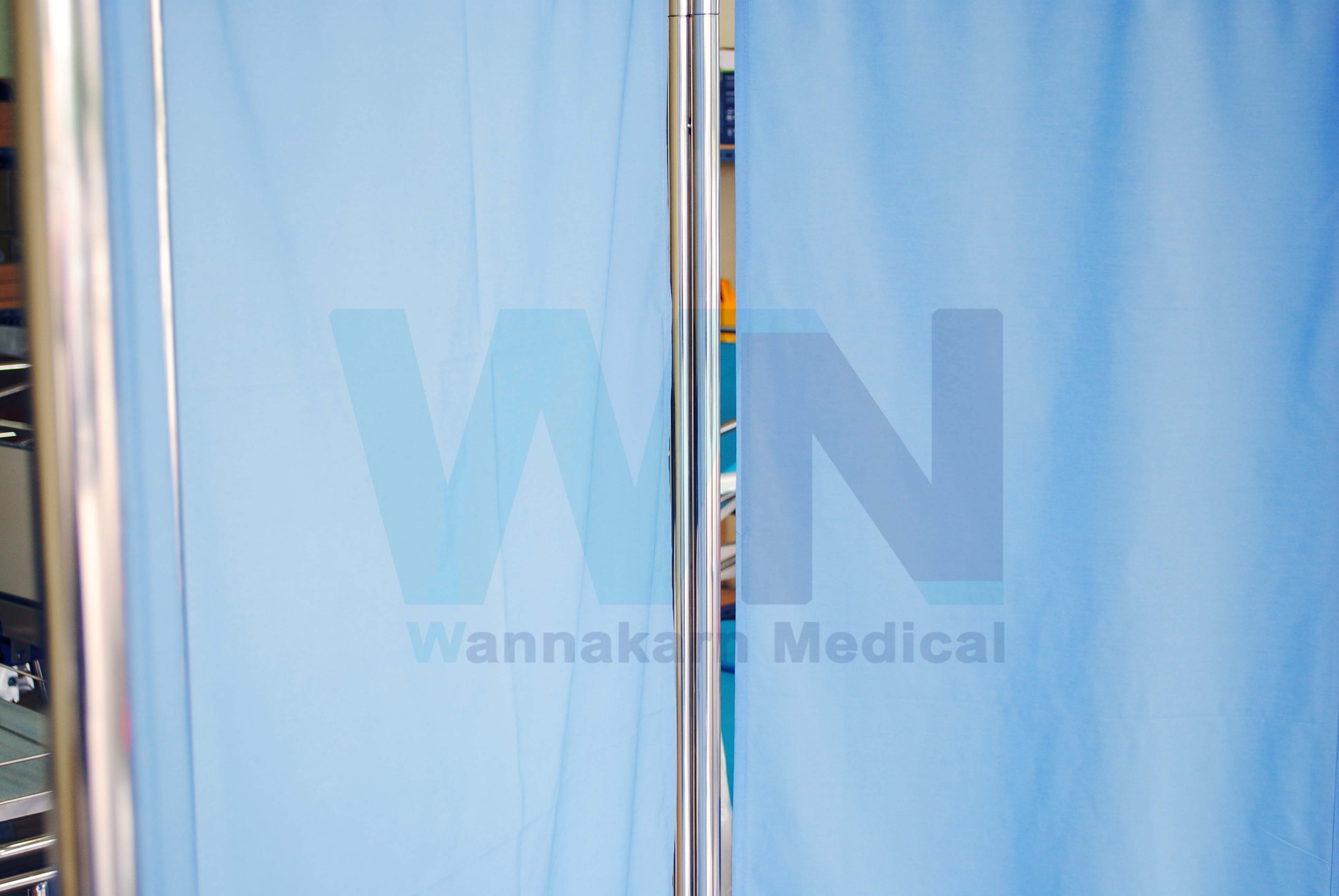 ฉากกัน 3 ตอน สแตนเลส พร้อมม่าน