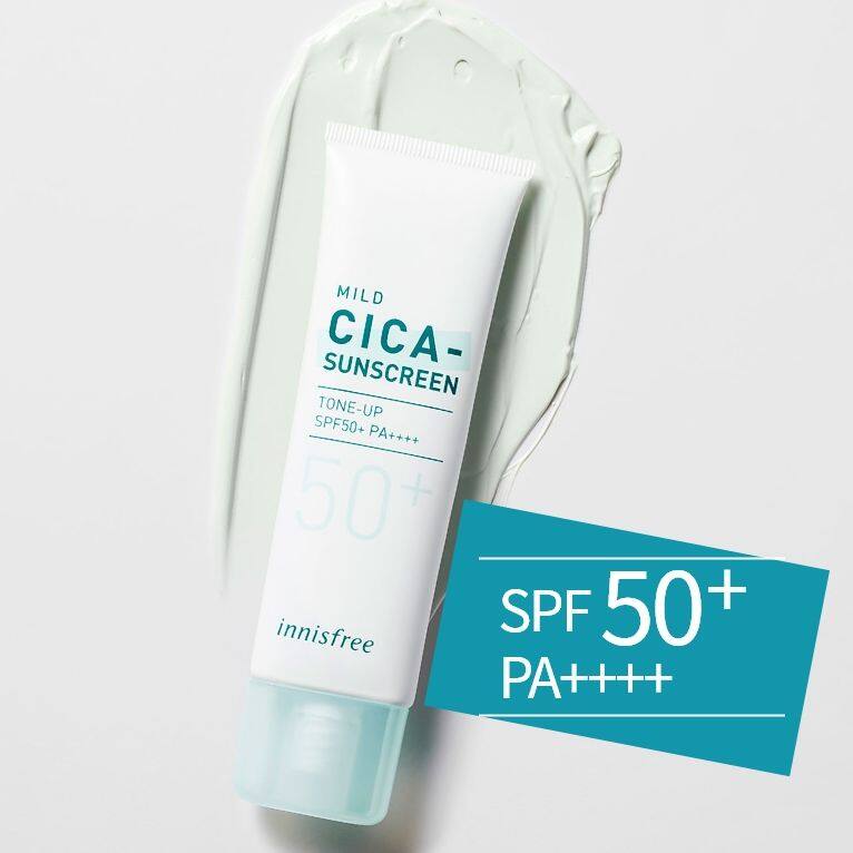 Innisfree Mild Cica Suncreen Tone-up SPF50+ PA++++ 20 ml.