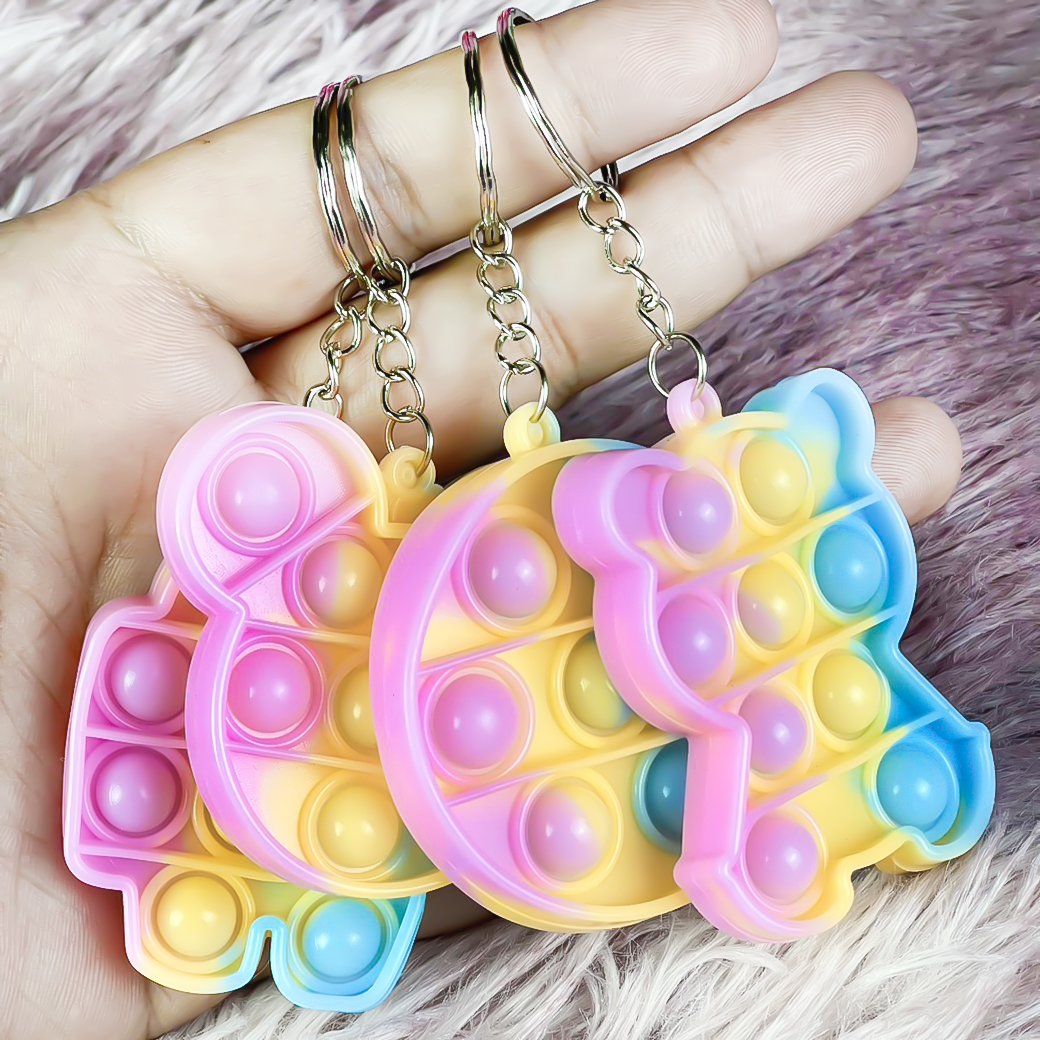 🌈ป๊อปอิท🌈พวงกุญแจป๊อบอิท pop it📌สุ่มลาย ห้อยกระเป๋า ห้อยกุญแจ พวงกุญแจซิลิโคน