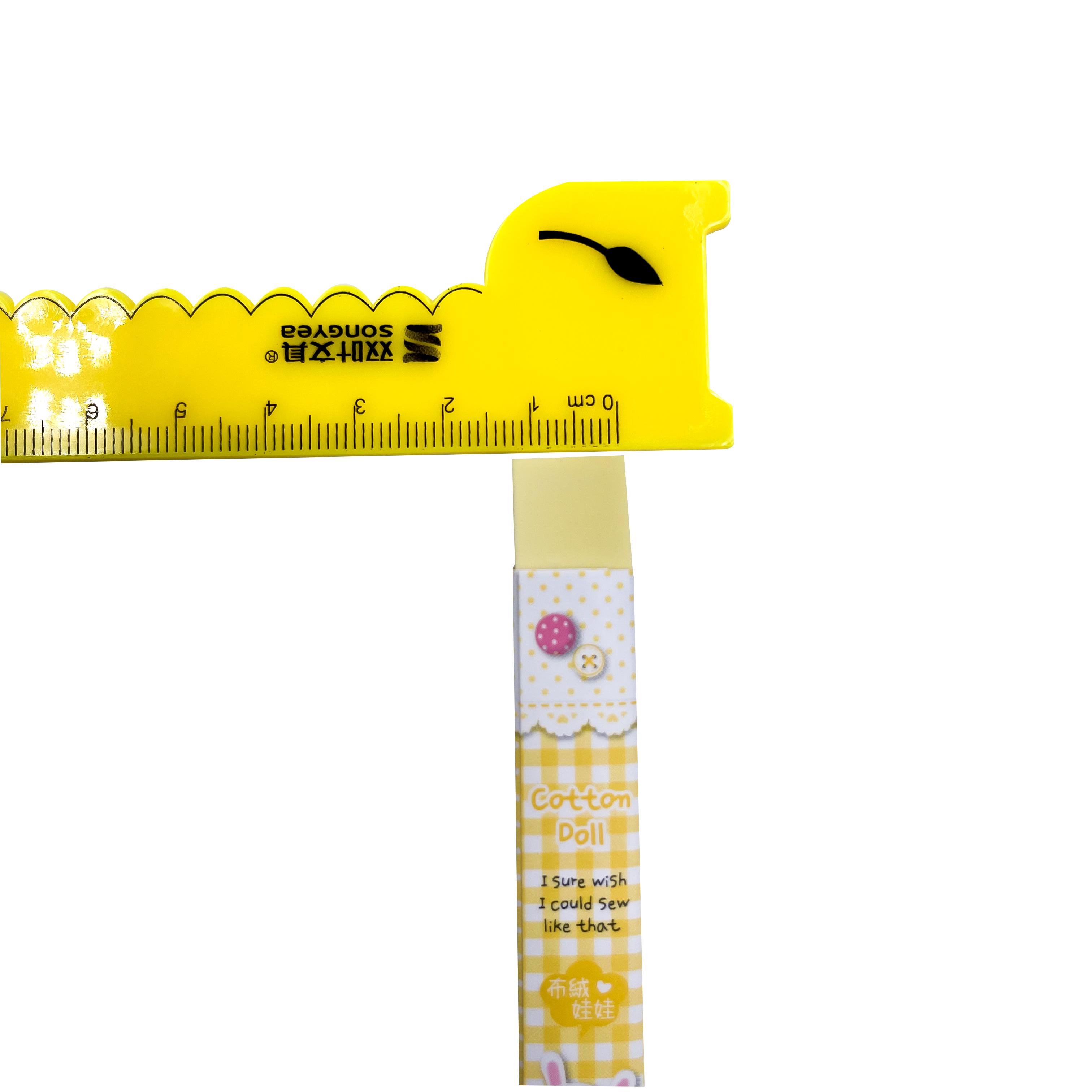 🌈ยางลบแท่งยาว🌈Cotton doll📌เลือกสี ชิ้นละ 5 บาท ✔️พร้อมส่งในไทย ยางลบ ลบคำผิด