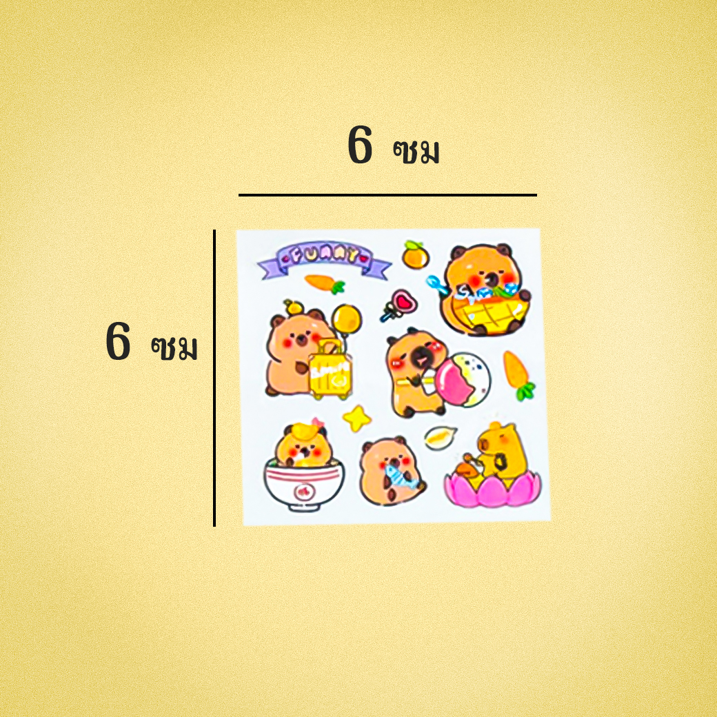 🔥ยกแพ็ค🔥สติ๊กเกอร์ลายการ์ตูน พลาสติกใส 📌คละตามแบบ✅พร้อมส่งในไทย สติกเกอร์ ตกแต่งDIY stikker