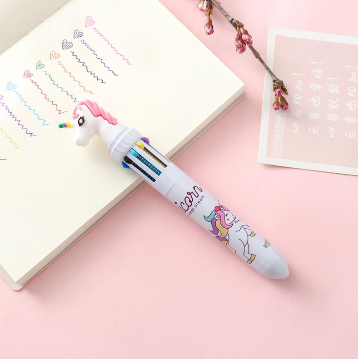 ปากกา10สี ม้ายูนิคอร์น ( สินค้าสุ่มคละสีคละลาย )Ohwowshop