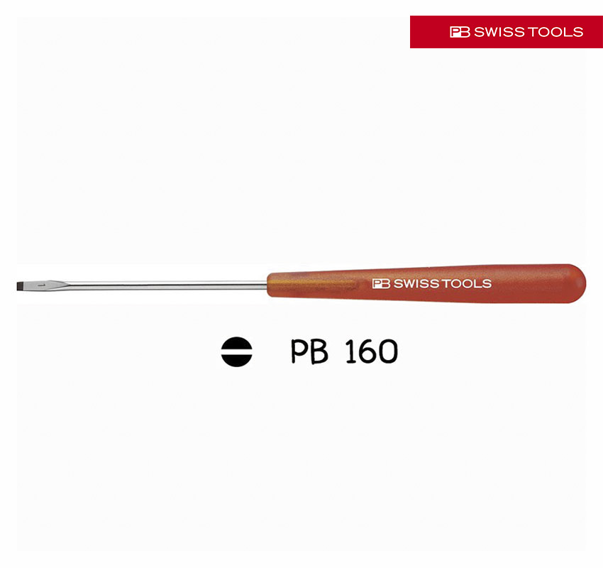 PB Swiss Tools PB 160 ไขควง ปากแบน เบอร์ 00 ถึง 1 อะไหล่ไขควง PB 215L
