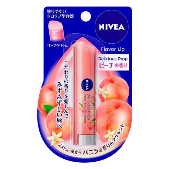 NIVEA Flavor Lip Delicious Drop Peach & Vanilla Flavor SPF11 3.5 g.