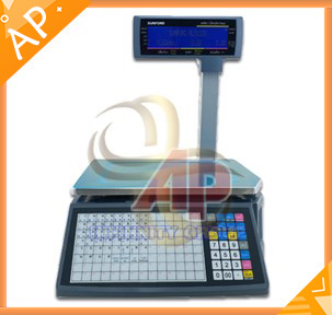 เครื่องชั่งแสดงคำนวณราคา 30kg ความละเอียด 10g หน้าจอแสดงผล LCD ยี่ห้อ SUNFORD รุ่น RLS-1100 พร้อม Build In Printer