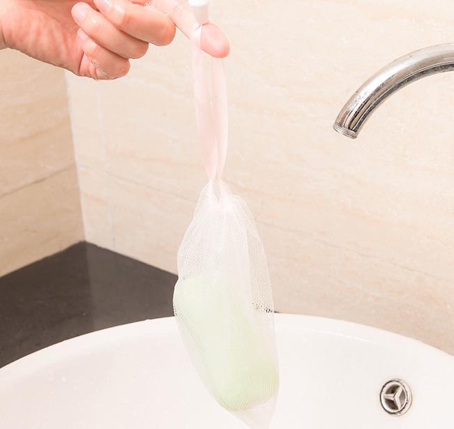 ⭐ถุงตาข่าย⭐ตีฟองสบู่หลากสี(แพคเกจ)ชิ้นละ 4 บาท ✔️พร้อมส่ง Ohwowshop เกรดAAA ริบบิ้นคละสี ให้สัมผัสนุ่มละมุน นิ่มไม่ละคายผิว