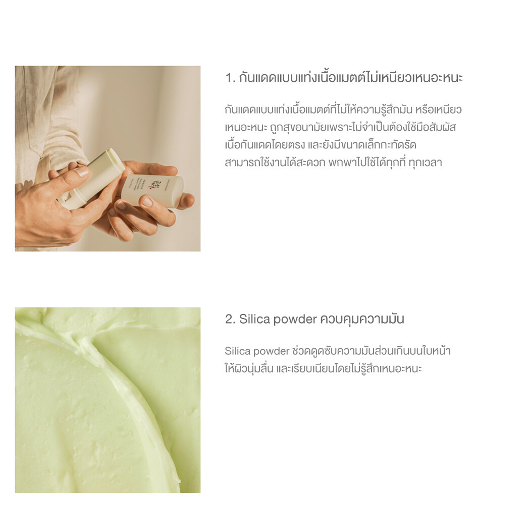 Beauty of Joseon Matte Sun Stick Mugwort + Camelia SPF 50+ PA++++ 18 ml.